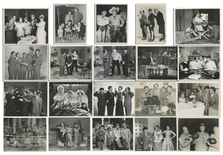 Lot of Twenty 10 x 8 Glossy Photos With Shemp as Third Stooge, From Various Films & Public Appearances -- One Photo Trimmed, Overall Very Good Condition -- List of 15 Films at NateDSanders.com
